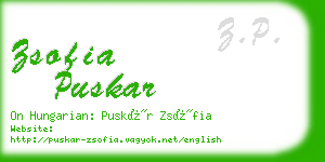 zsofia puskar business card